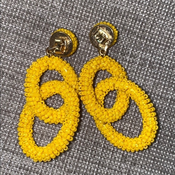 Encrusted beaded drop earrings - Picture 3 of 5